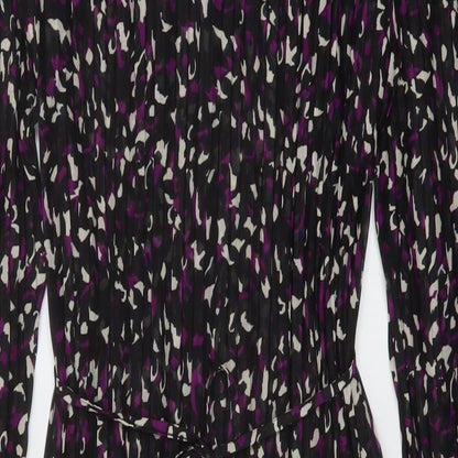 Marks and Spencer Womens Multicoloured Animal Print Polyester A-Line Size 12 Round Neck Pullover