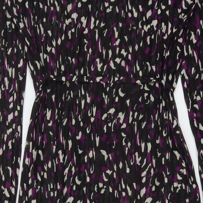 Marks and Spencer Womens Multicoloured Animal Print Polyester A-Line Size 12 Round Neck Pullover