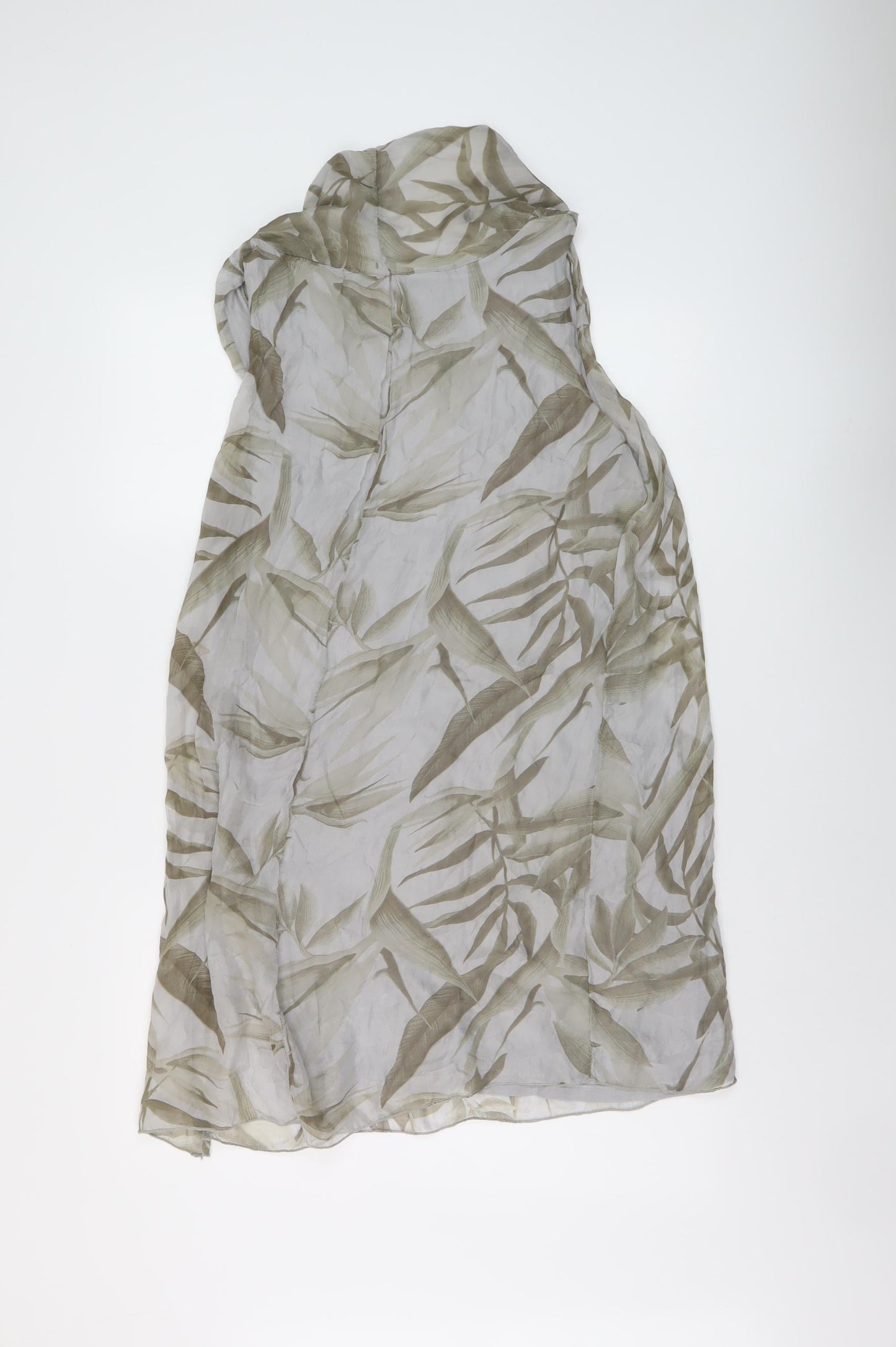 Elena Bardi Womens Beige Geometric Polyester Tank Dress Size M Cowl Neck Pullover