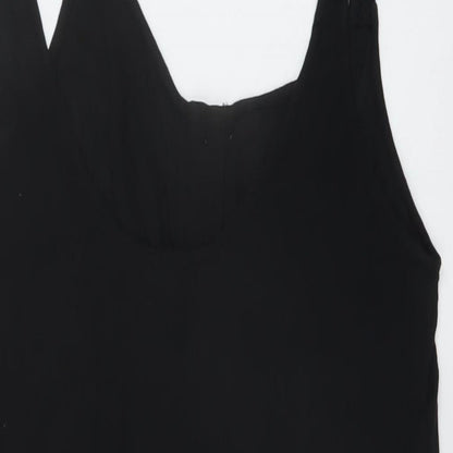 Marks and Spencer Womens Black Polyester A-Line Size 14 Round Neck Pullover