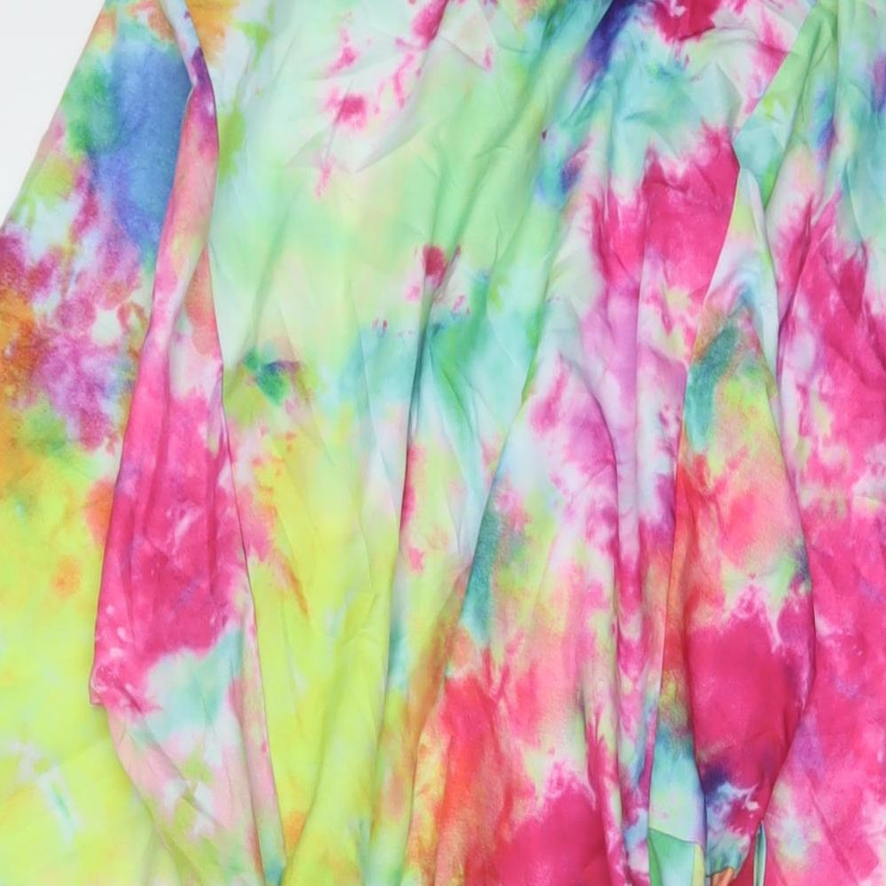 Cameo Rose Womens Multicoloured Polyester Skater Dress Size S Round Neck Button