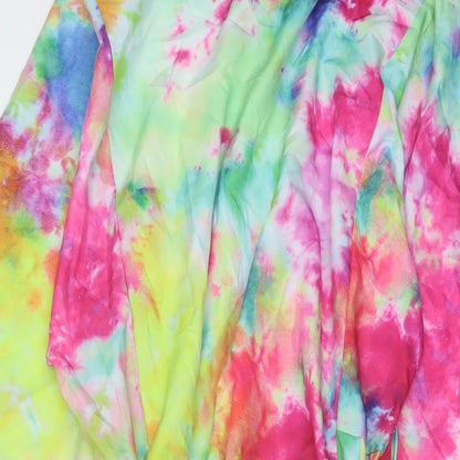 Cameo Rose Womens Multicoloured Polyester Skater Dress Size S Round Neck Button