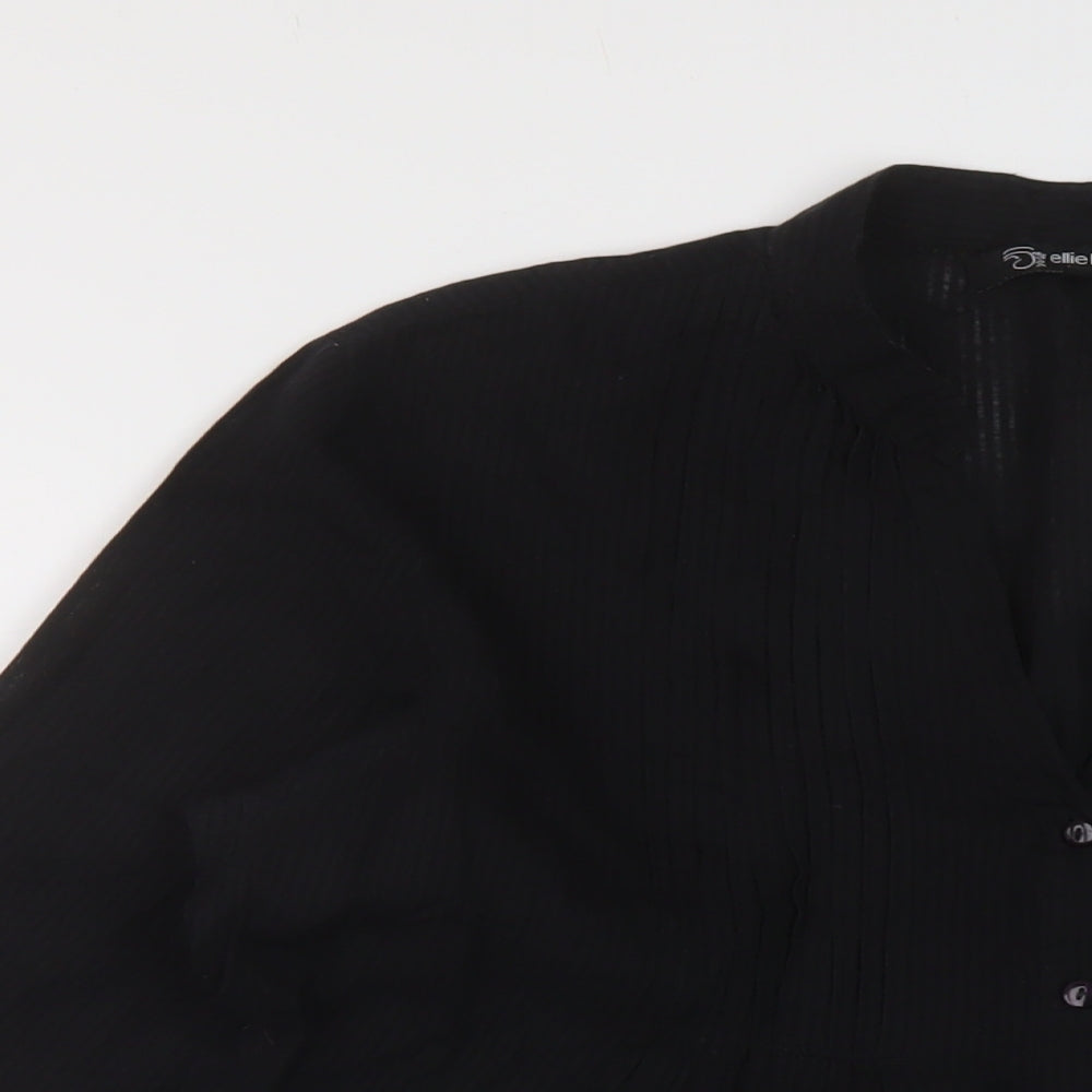Womens UK Size 12 Ellie Louise Black Basic Blouse