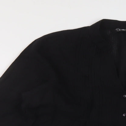 Womens UK Size 12 Ellie Louise Black Basic Blouse