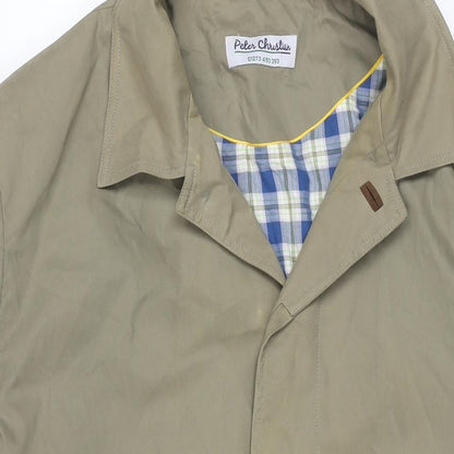 Mens UK Size XL Peter Christian Beige Trench Coat