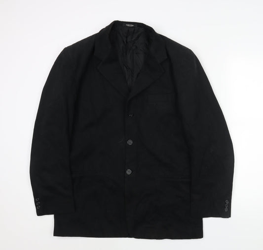 Woods & Gray Mens Black Jacket Blazer Size 40 Button