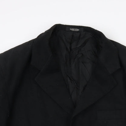 Woods & Gray Mens Black Jacket Blazer Size 40 Button