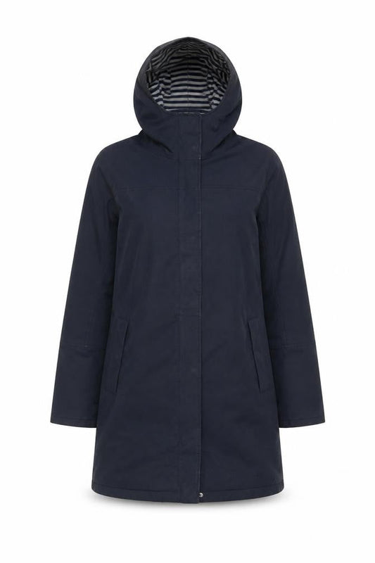 Seasalf Womens Blue Rain Coat Coat Size 8 Zip - Waterproof Breathable