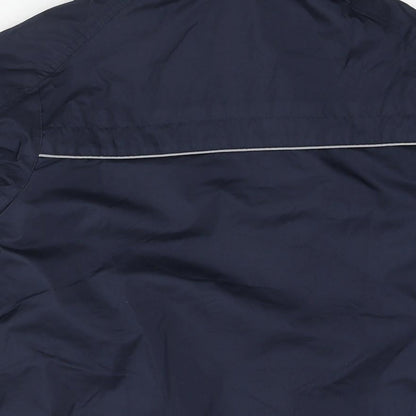 Slazenger Boys Blue Colourblock Rain Coat Coat Size 11-12 Years Zip - Logo