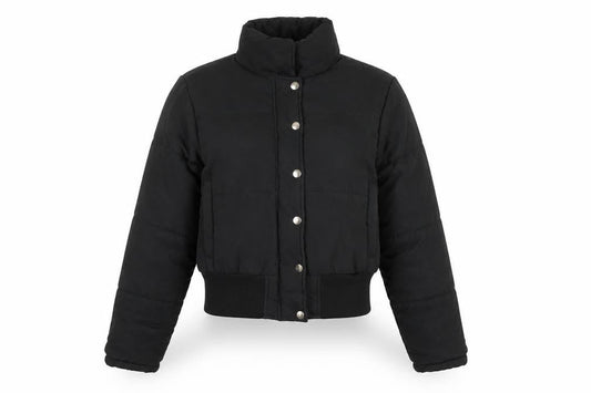 Womens UK Size 6 PRETTYLITTLETHING Black Puffer Jacket