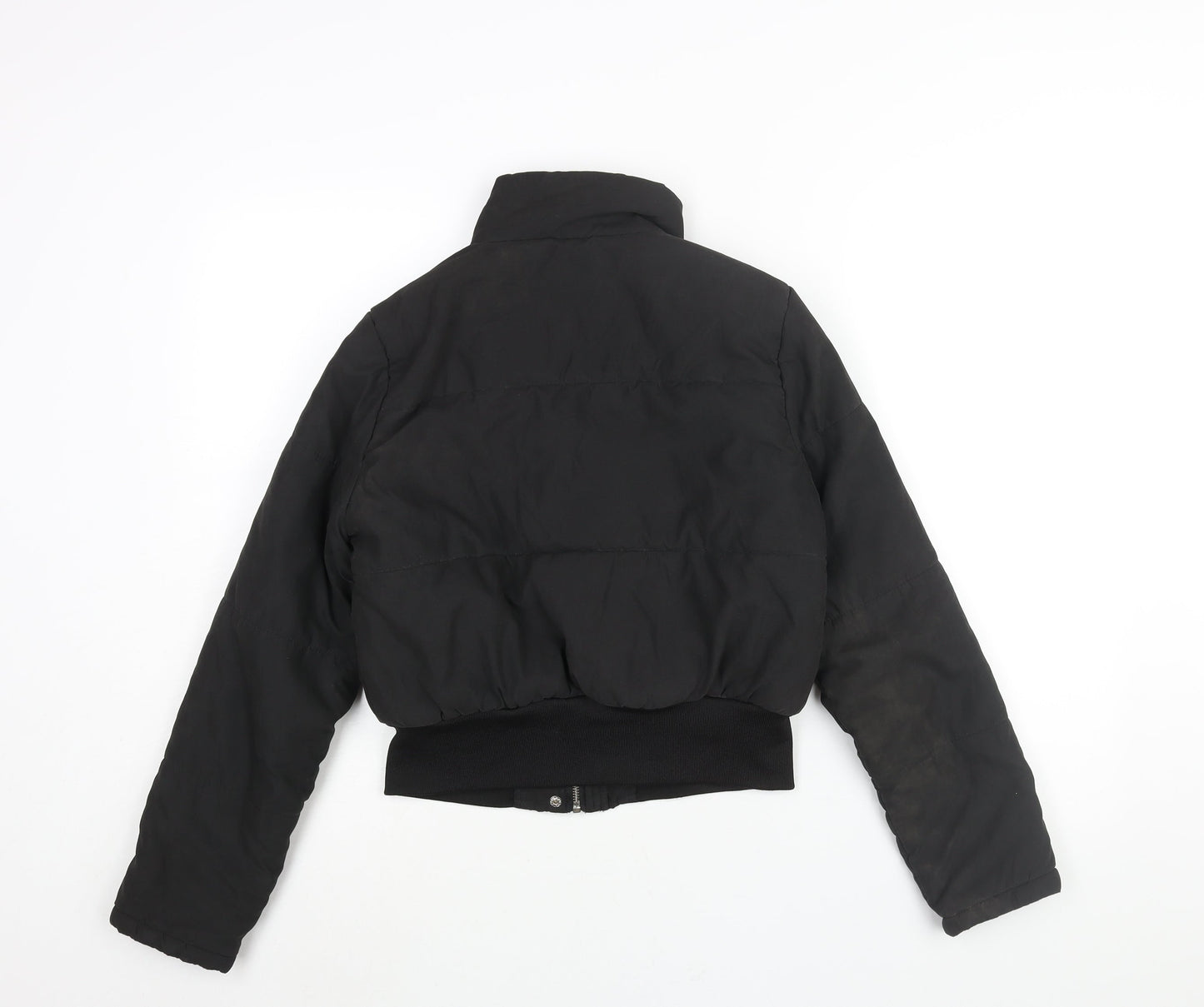 Womens UK Size 6 PRETTYLITTLETHING Black Puffer Jacket