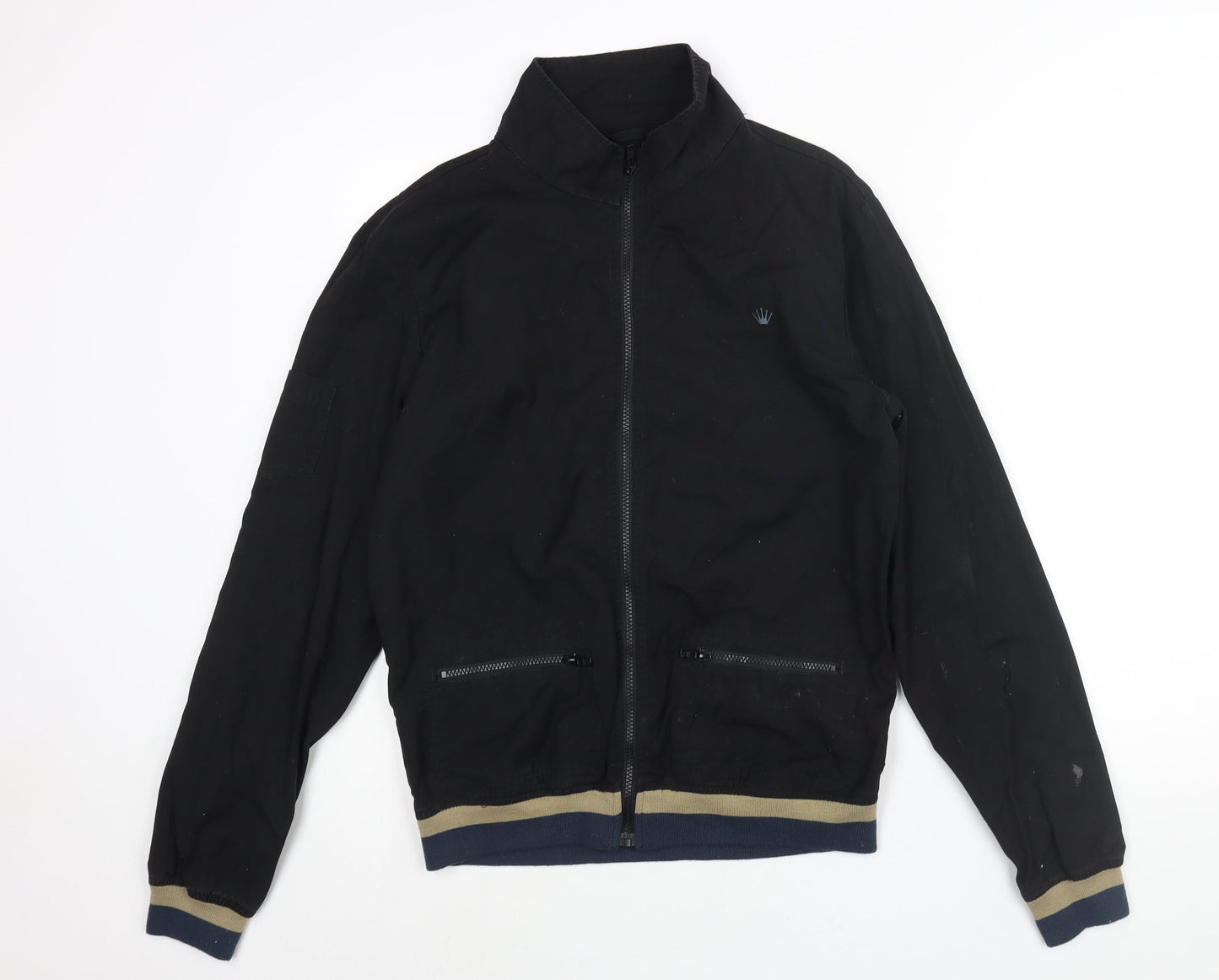 Mens UK Size M JUNK de LUXE Black Bomber Jacket