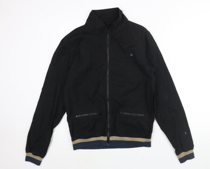 Mens UK Size M JUNK de LUXE Black Bomber Jacket