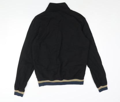 Mens UK Size M JUNK de LUXE Black Bomber Jacket