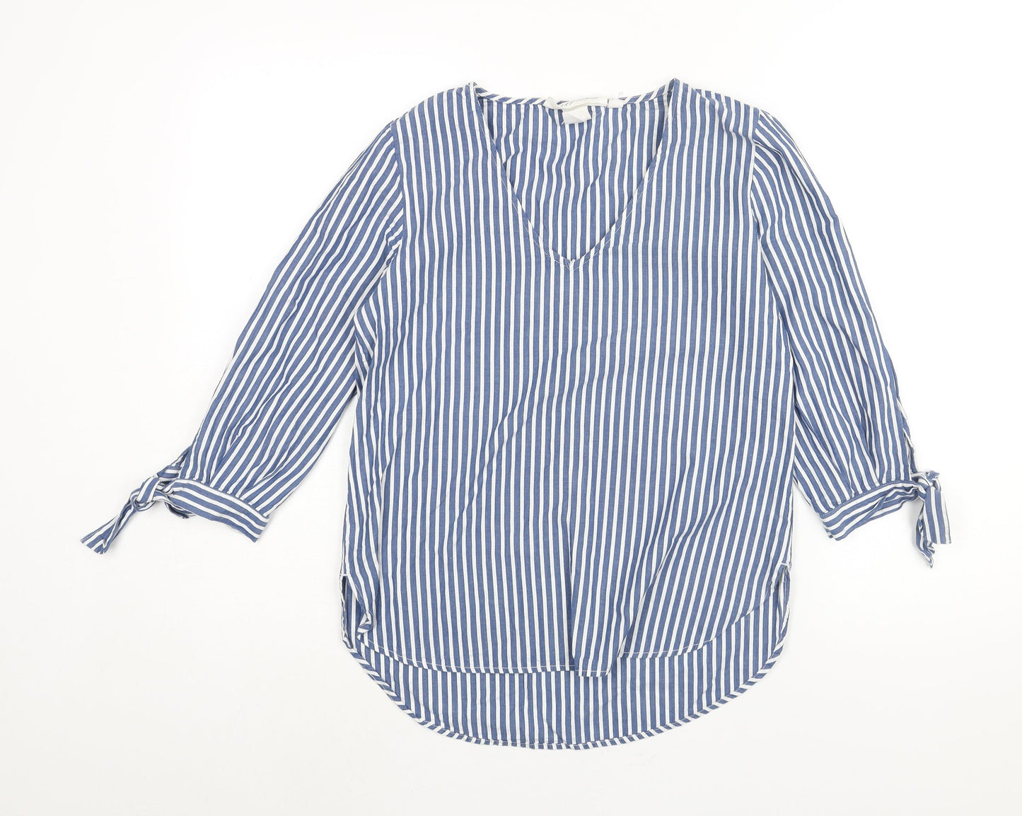 Womens UK Size 6 H&M Blue Basic Blouse