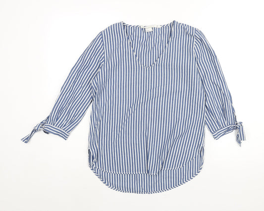 Womens UK Size 6 H&M Blue Basic Blouse