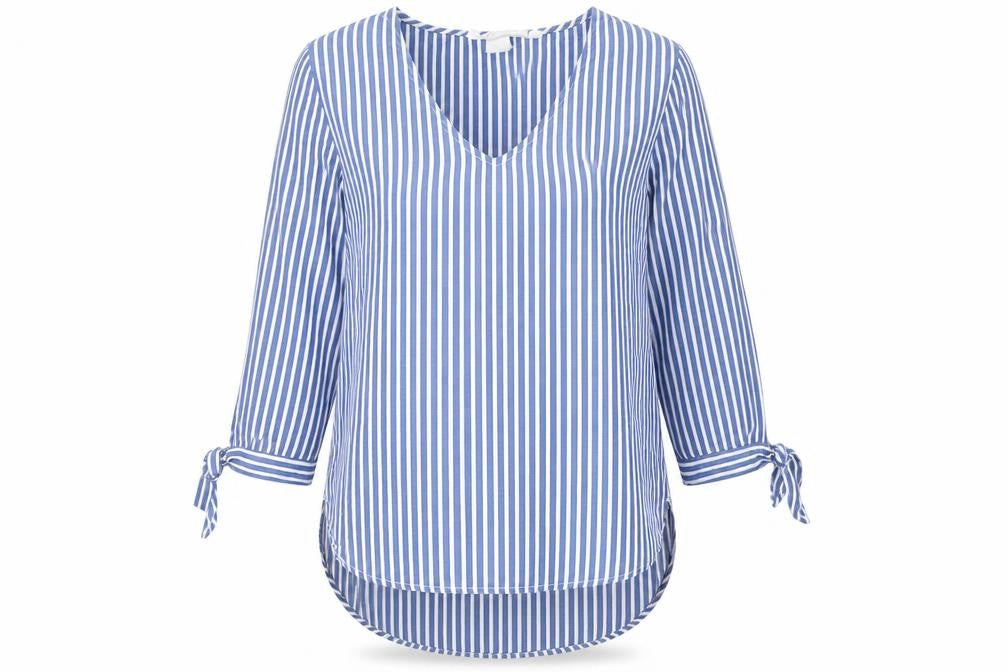 Womens UK Size 6 H&M Blue Basic Blouse