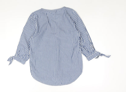 Womens UK Size 6 H&M Blue Basic Blouse