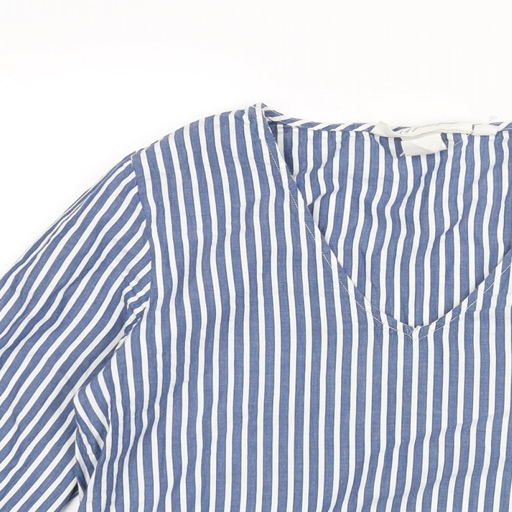Womens UK Size 6 H&M Blue Basic Blouse