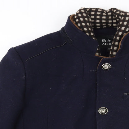 Aierma Mens Blue Pea Coat Coat Size XL Button
