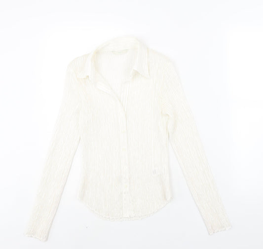Womens UK Size 10 Marks and Spencer Ivory Basic Blouse