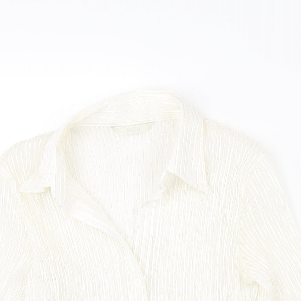 Womens UK Size 10 Marks and Spencer Ivory Basic Blouse