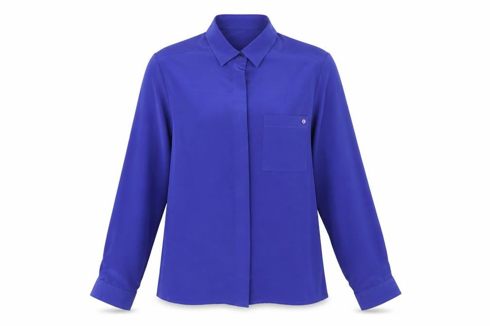 Womens UK Size 10 St Michael Blue Basic Button-Up