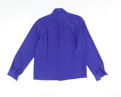 Womens UK Size 10 St Michael Blue Basic Button-Up