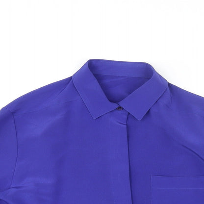 Womens UK Size 10 St Michael Blue Basic Button-Up