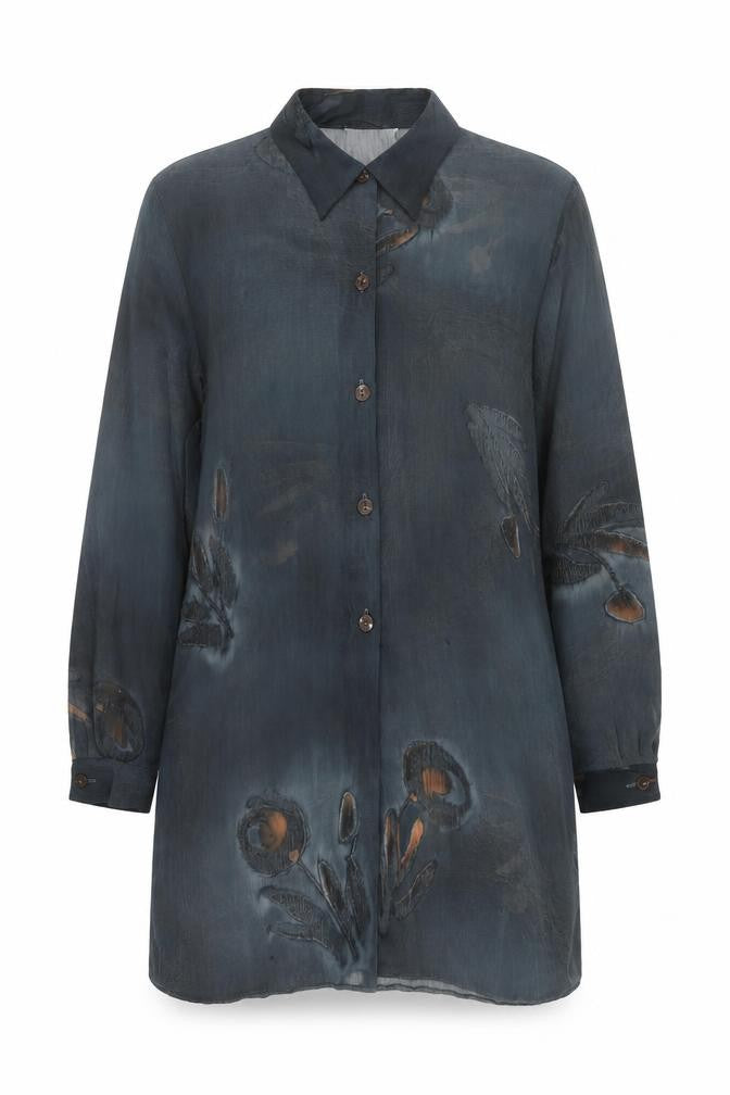 Womens UK Size 14 Wallis Blue Tunic Button-Up