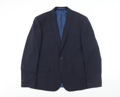 Mens UK Size 44 Marks and Spencer Regular Blue Suit Jacket