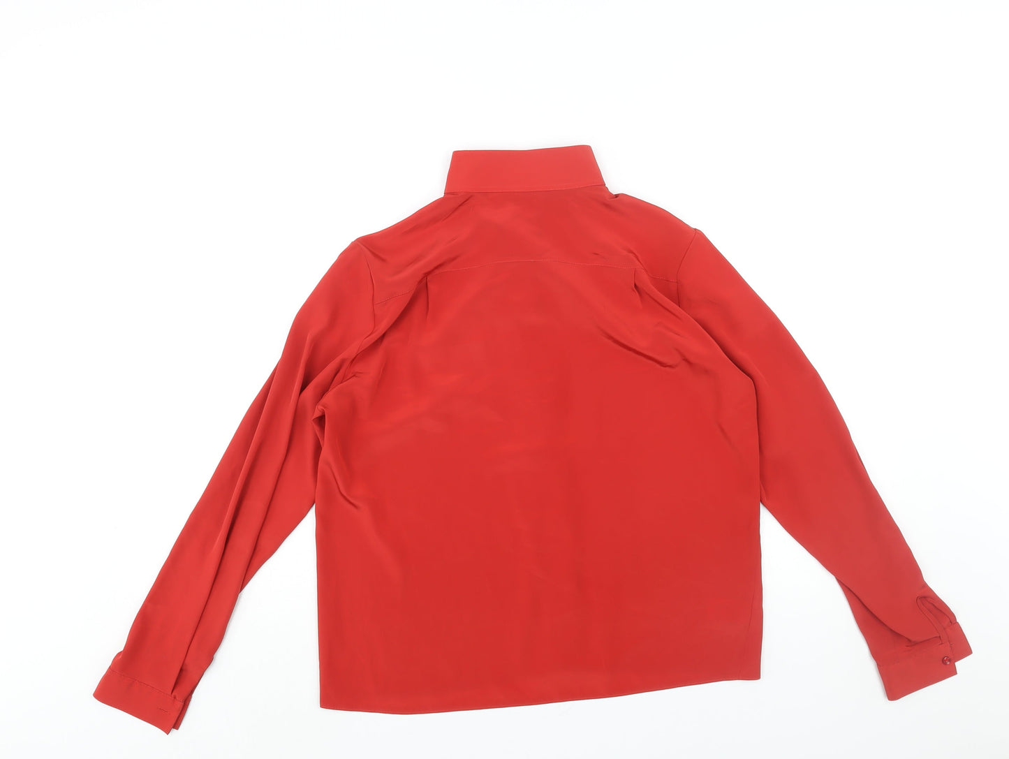 Womens UK Size 10 St Michael Red Basic Button-Up