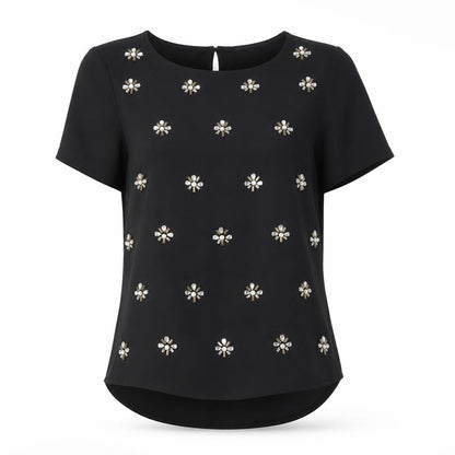 Womens UK Size 10 Marks and Spencer Black Basic Blouse