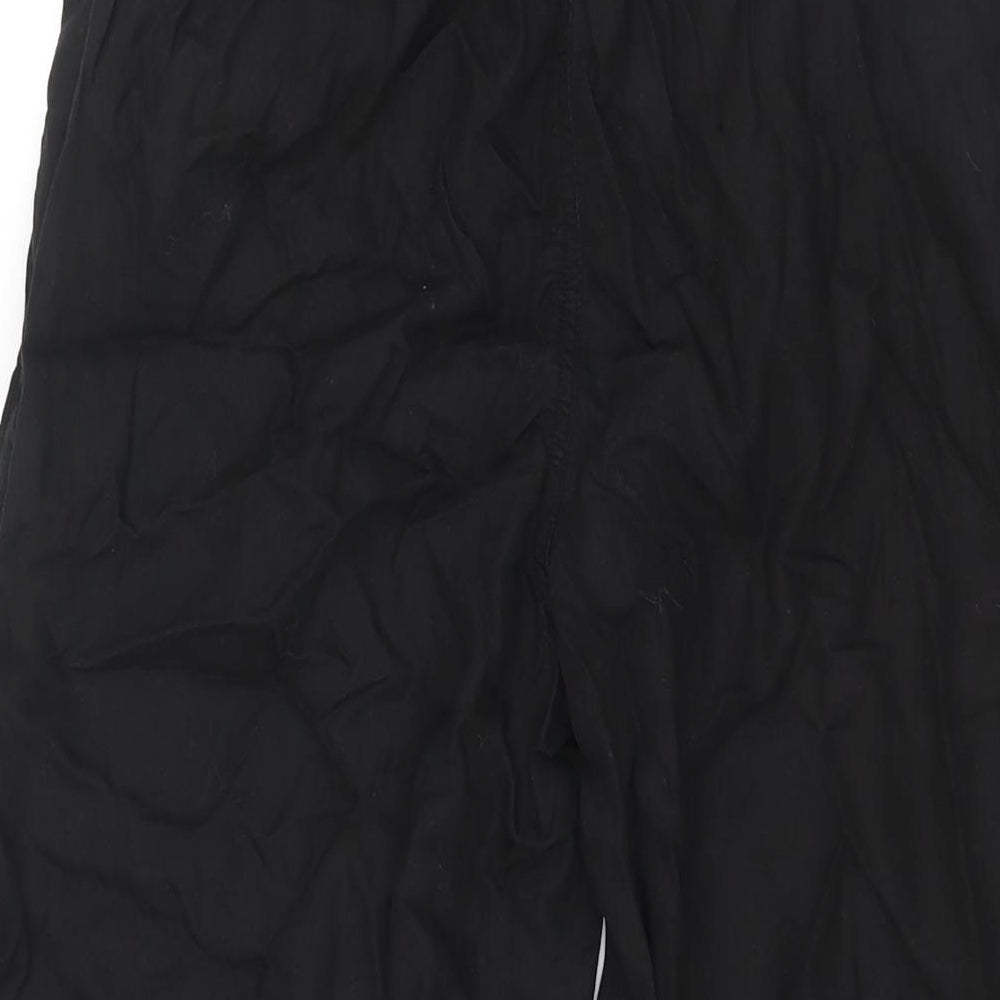 Womens UK Size S Zara Regular Fit Cropped Black Trousers