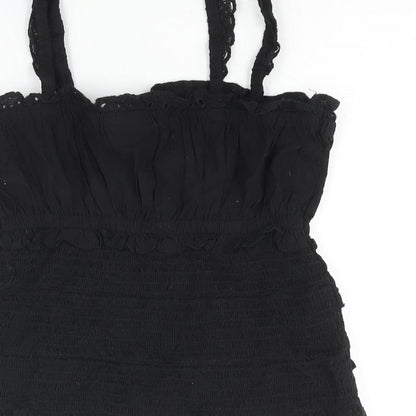 Womens UK Size 10 Topshop Black Camisole Blouse