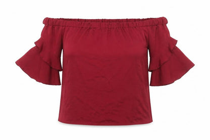 Womens UK Size 8 QED London Red Basic Blouse