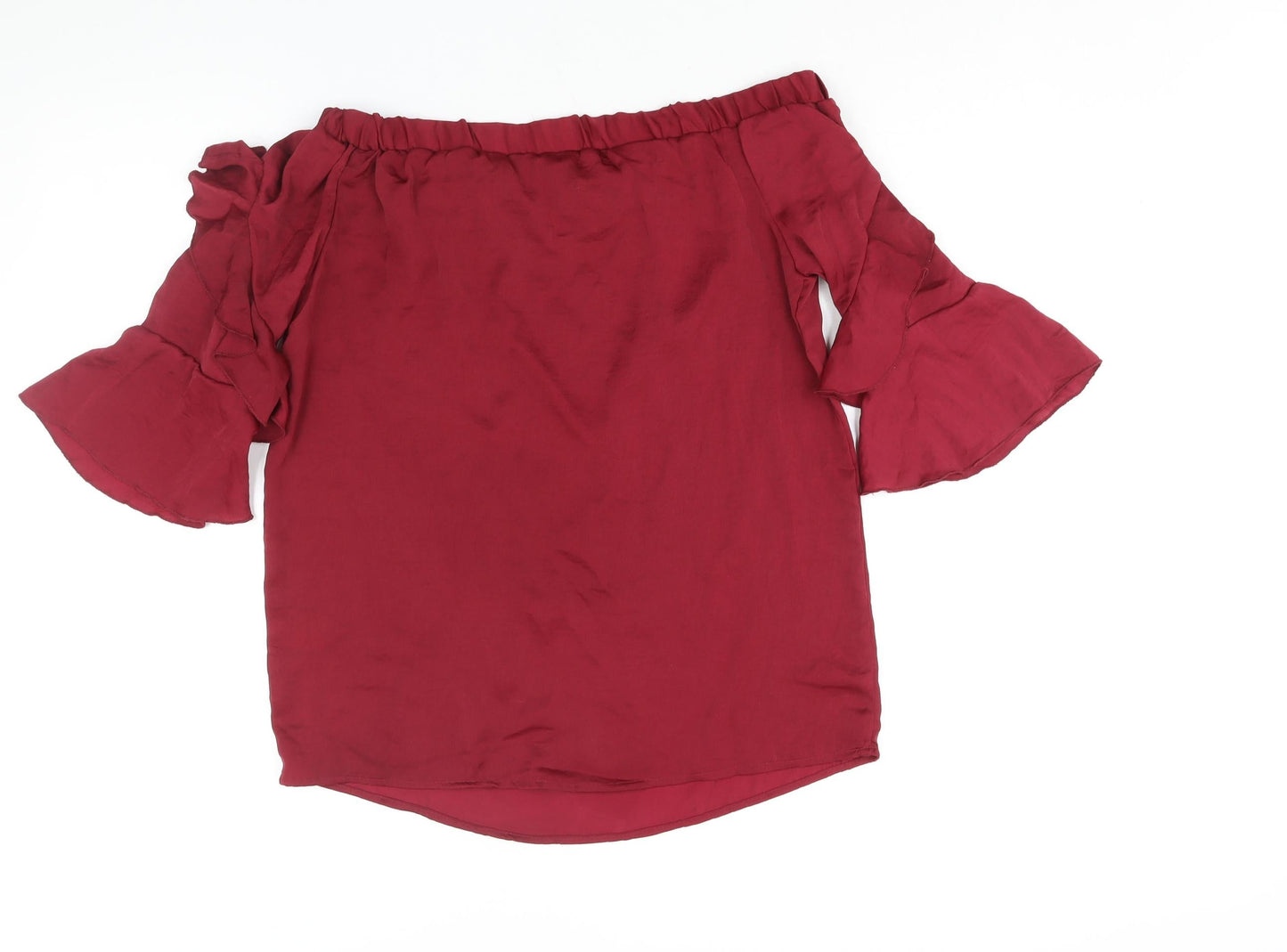 Womens UK Size 8 QED London Red Basic Blouse