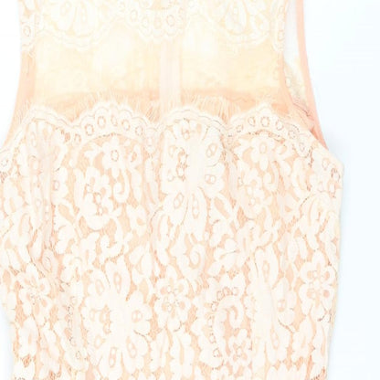 Cameo Rose Womens Pink Polyester Bodycon Size 12 Round Neck Zip