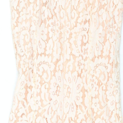 Cameo Rose Womens Pink Polyester Bodycon Size 12 Round Neck Zip