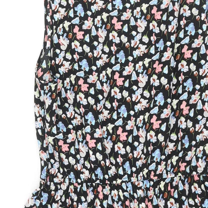 Cameo Rose Womens Black Geometric Polyester Shift Size M Round Neck Pullover