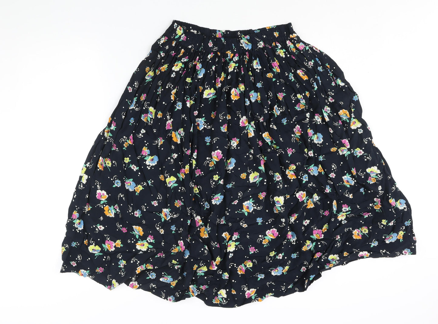 Wagner Moden Womens Blue Geometric Polyester Peasant Skirt Size 10 - Floral Print