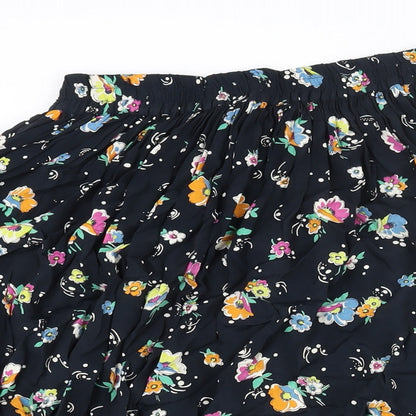 Wagner Moden Womens Blue Geometric Polyester Peasant Skirt Size 10 - Floral Print