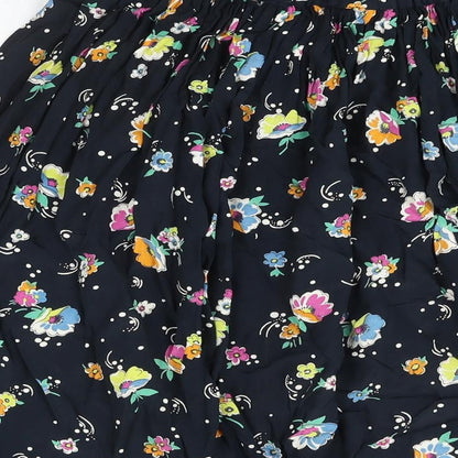 Wagner Moden Womens Blue Geometric Polyester Peasant Skirt Size 10 - Floral Print