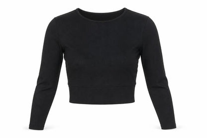 Womens UK Size S Divided by H&M Black Cropped Blouse