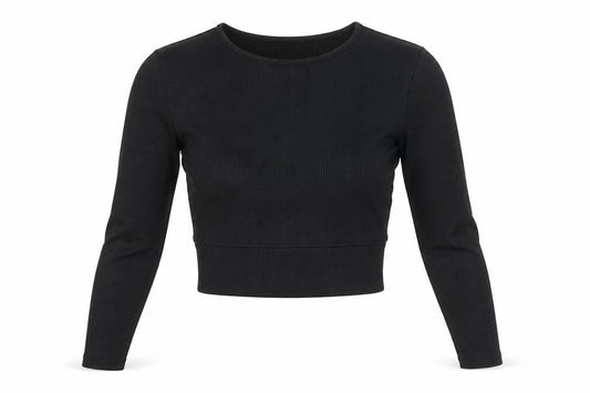 Womens UK Size S Divided by H&M Black Cropped Blouse