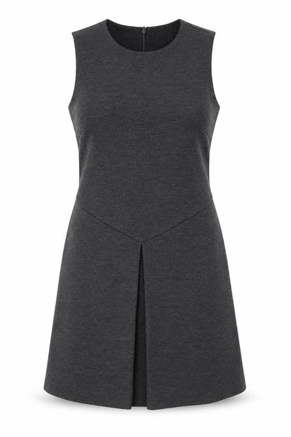 Uniqlo Womens Grey Polyester A-Line Size S Round Neck Zip - Closed Vent