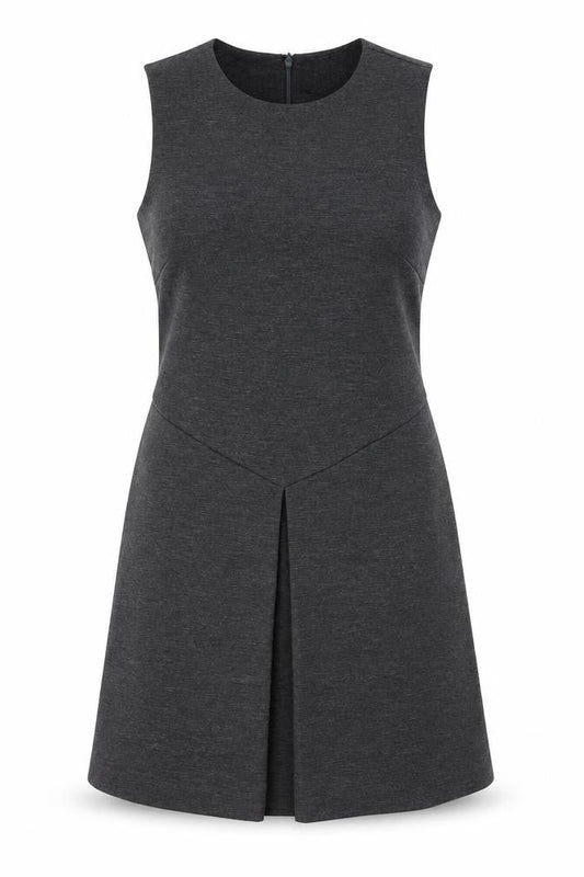 Uniqlo Womens Grey Polyester A-Line Size S Round Neck Zip - Closed Vent