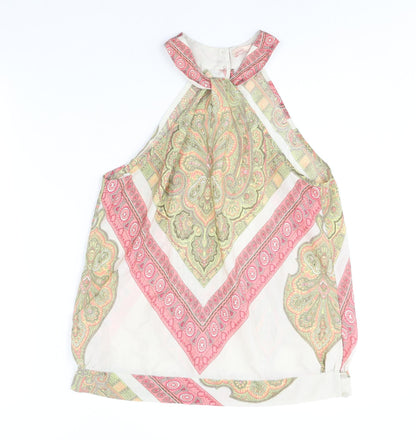 Womens UK Size 12 NEXT Multicoloured Basic Blouse