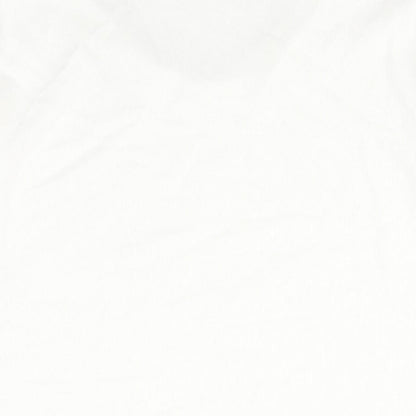 Bonmarché Womens White Polyester Basic Blouse Size 18 V-Neck - Stud Detail