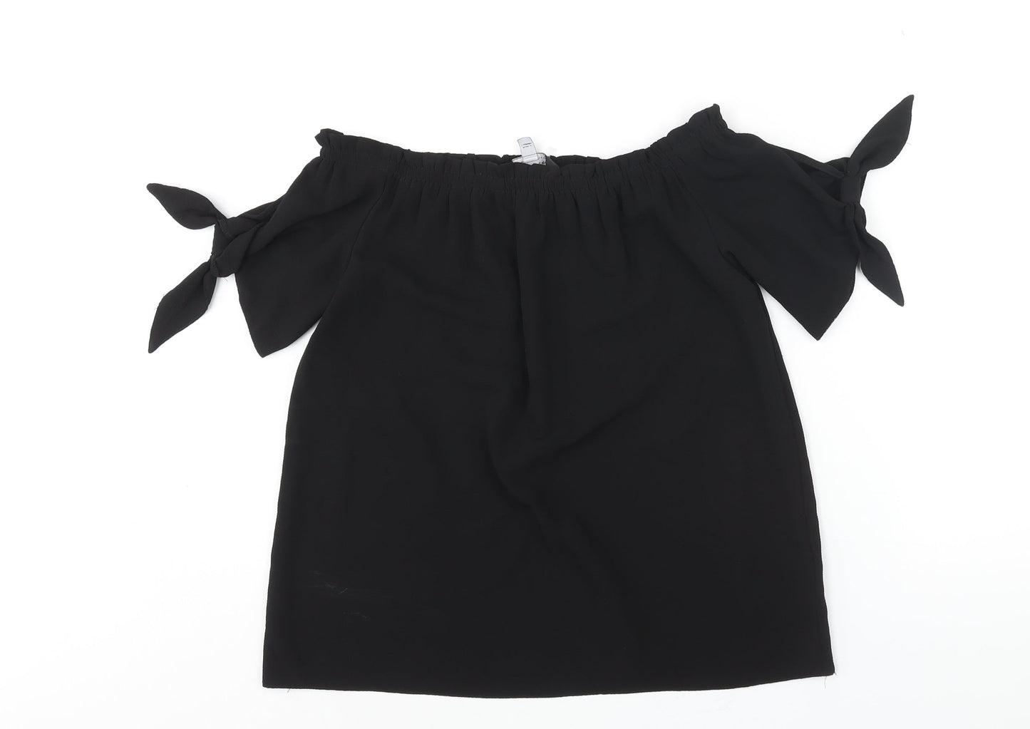 Womens UK Size 10 Dorothy Perkins Black Basic Blouse